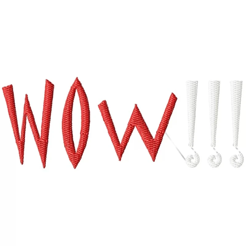 WOW Embroidery Design