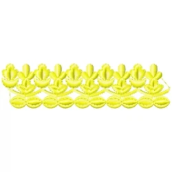 Yellow Flower Embroidery Border