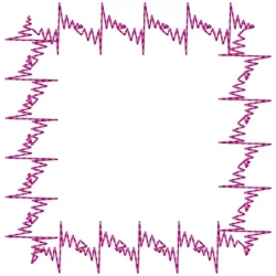 Zigzag Outline Frame Embroidery Design