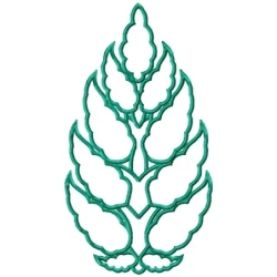 Leaves Outline Embroidery Design For Cushion