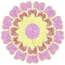 Line Art Circle Embroidery Design