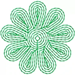 LineArt Flower Pattern Embroidery Design