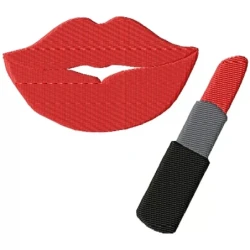 Lip With Lipstick Women Embroidery Design