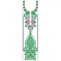 Long Full Embroidery Dress Pattern
