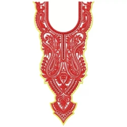 Long Paksitani Neckline Machine Embroidery Design