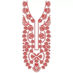 Long U Shaped Single Color Neckline Design