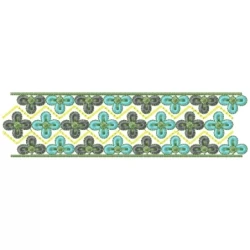 Lots Of Small Flowers Embroidery Border Design
