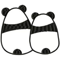 Love Panda Embroidery Design