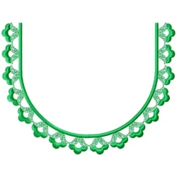 Mini U Shaped Neckline Embroidery Design