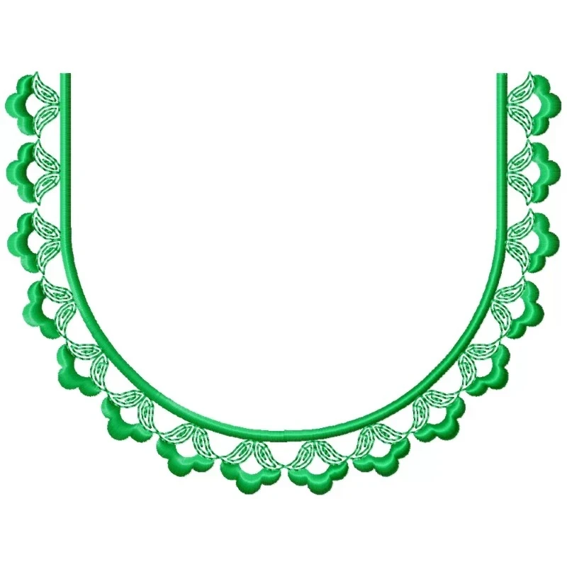 Mini U Shaped Neckline Embroidery Design