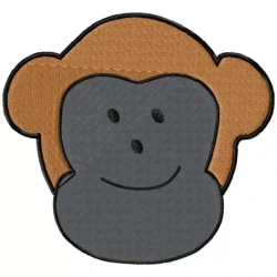 Monkey Face Embroidery Design