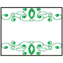 Monogram Rectangle Frame Embroidery Design