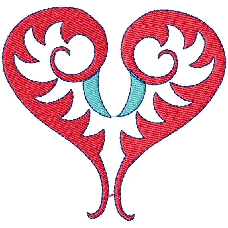 Monster Heart Machine Embroidery Design