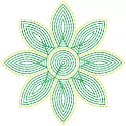 Motif Filled Flower Design
