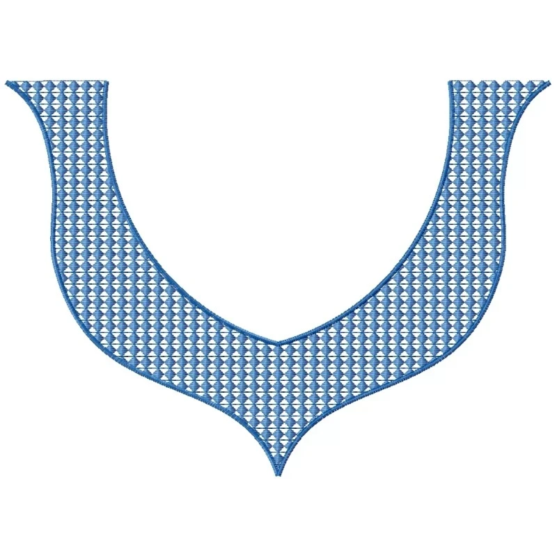 Motif Filled Neckline Machine Embroidery Design