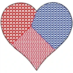 Motif Filled Valentine Heart Design