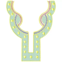 Motif Neckline Embroidery Design