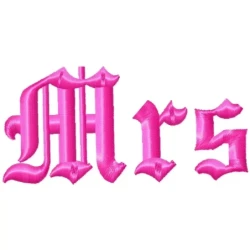 Mrs Embroidery Design