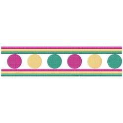 Multi Color Flowers Continous Border Design