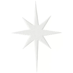 Nativity Star Machine Embroidery Design