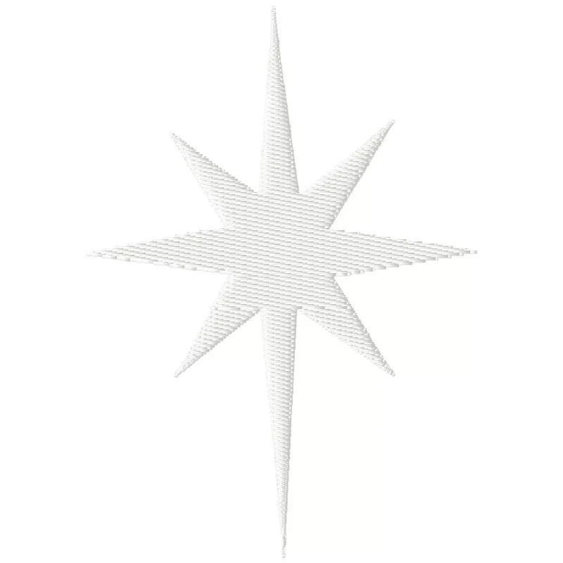 Nativity Star Machine Embroidery Design
