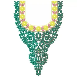 Neckline Machine Embroidery Pattern