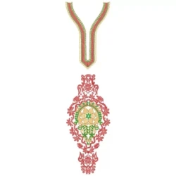 Neckline With Large Butta Embroidery Design