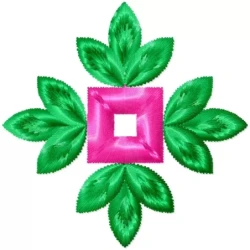 New 2X2 Mini Floral Machine Embroidery