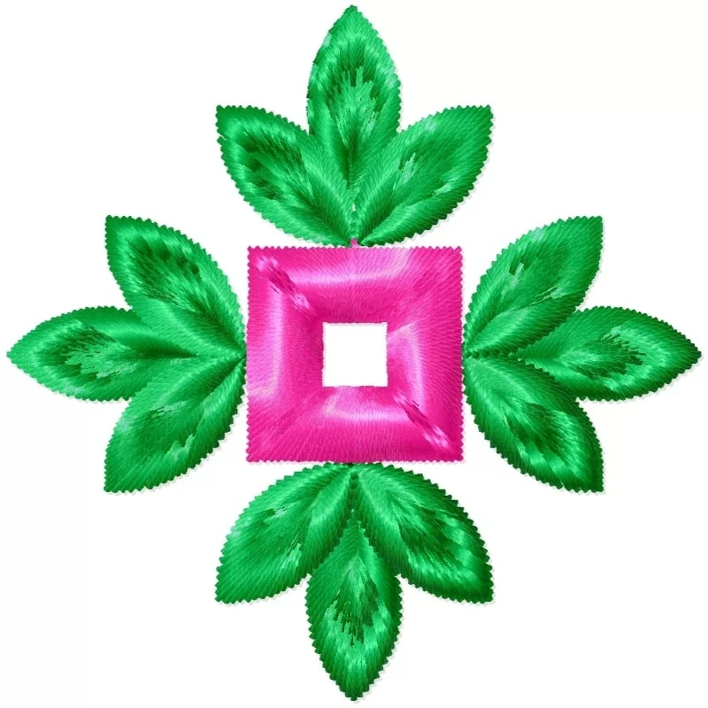 New 2X2 Mini Floral Machine Embroidery