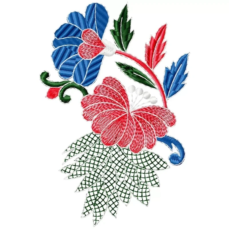 New Flower Paisley Machine Embroidery