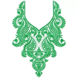 New Front Neckline Machine Embroidery