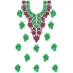 New Full Embroidery Dress Design For Machine