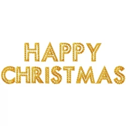 New Happy Christmas Quote Outline Embroidery Design