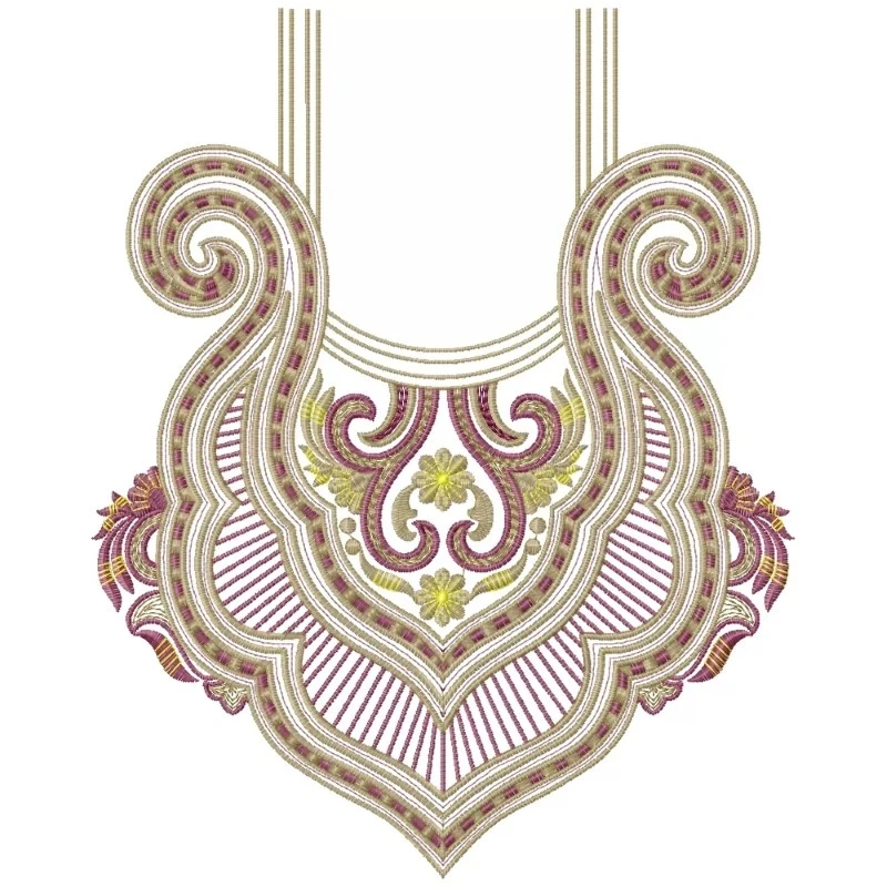 New Pattern Indian Neckline Embroidery For Kurti