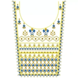 Old Indian Neckline Pattern Design