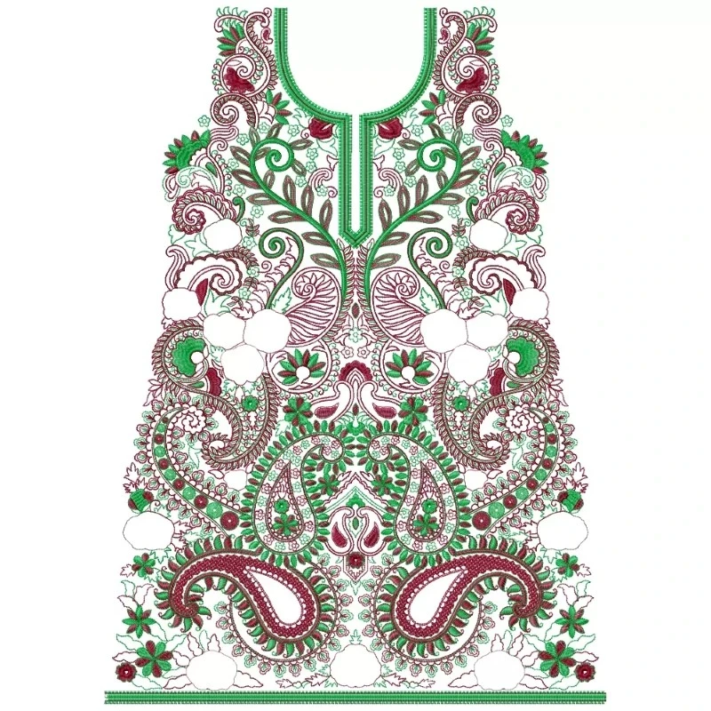 Old Traditional Indian Full Embroidery Dress Design