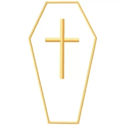 Outline Casket Embroidery Design