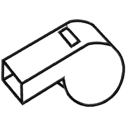 Outline Classic Police Whistle