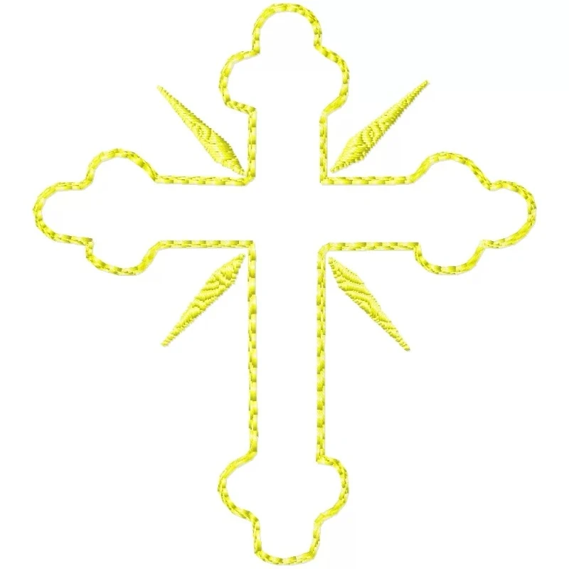 Outline Cross Machine Embroidery Design