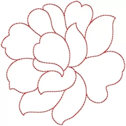 Outline Flower Embroidery Design Freebie