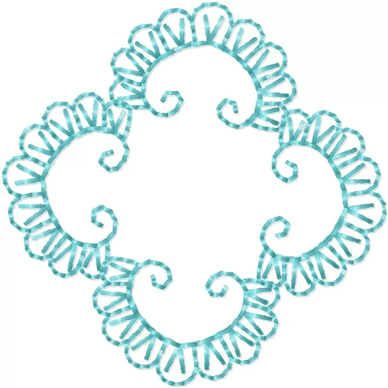 Outline Frame Embroidery Design Pattern