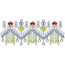 Outline Indian Continous Machine Embroidery Design Border