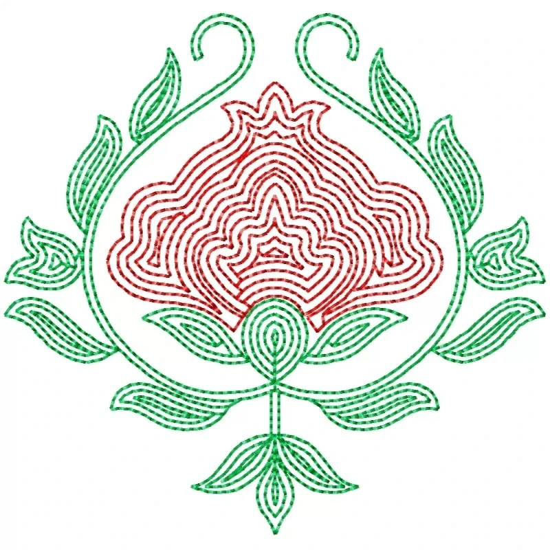 Outline Lineart Embroidery Design From India