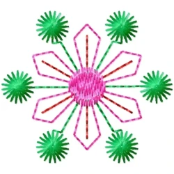 Outline Motif 2x2 Embroidery Design