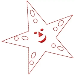 Outline Star Fish Embroidery Design