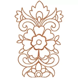 Outline Work Floral Pattern Design