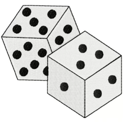 Over view Dice Embroidery Design