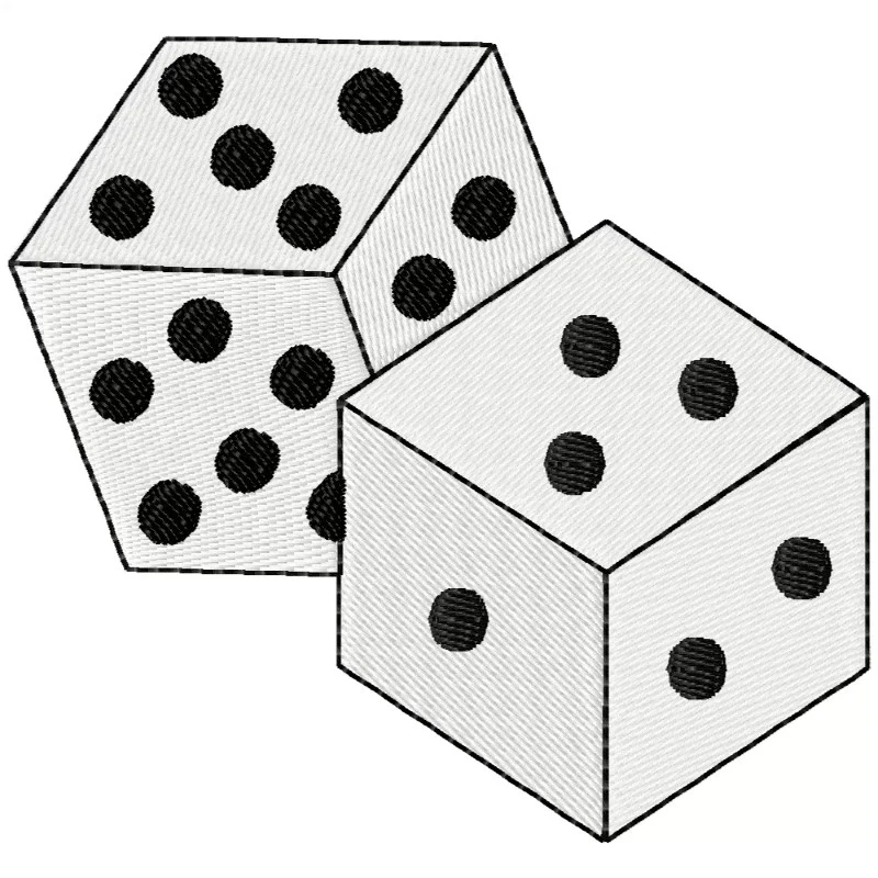 Over view Dice Embroidery Design
