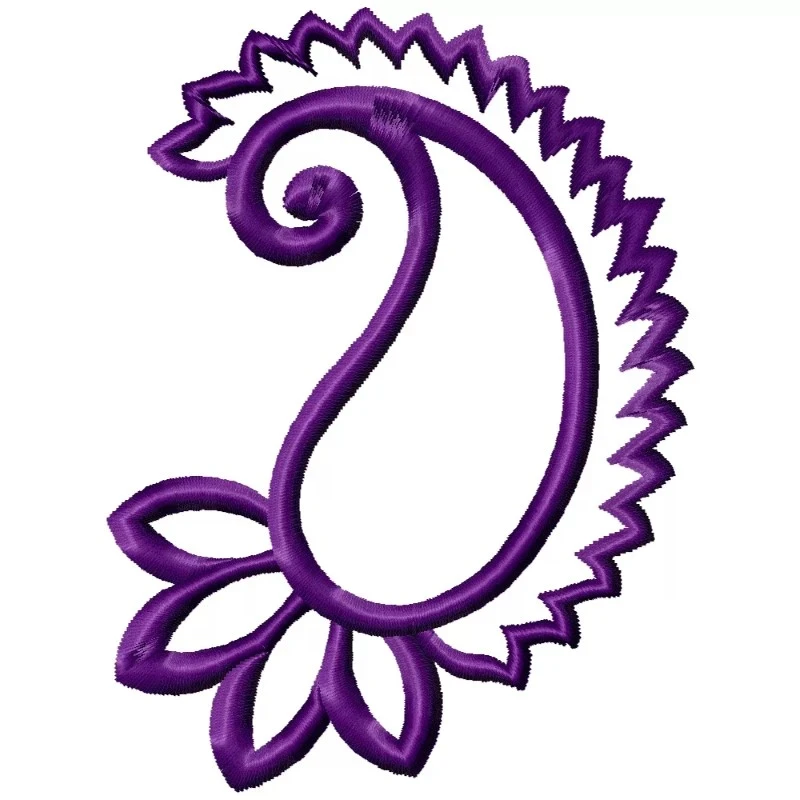 Paisley 4x4 Outline Design