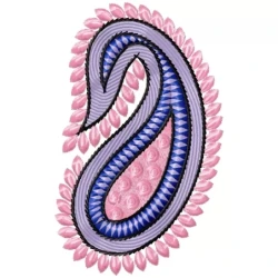 Paisley Embroidery Design 5x7 Pattern